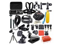 42 in 1 Outdoor Sports Accessories Kit for GoPro Hero 4s 4 3+ 3 2 1 Black Silver with Large Bag  