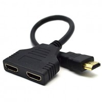 HDMI 1 to 2 Splitter Cable Male to Female M/F 1 in 2 out Adapter Converter  