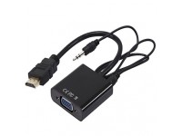 1080P HDMI Male to VGA Female Video Converter Adapter Cable for PC DVD HDTV Support Audio  